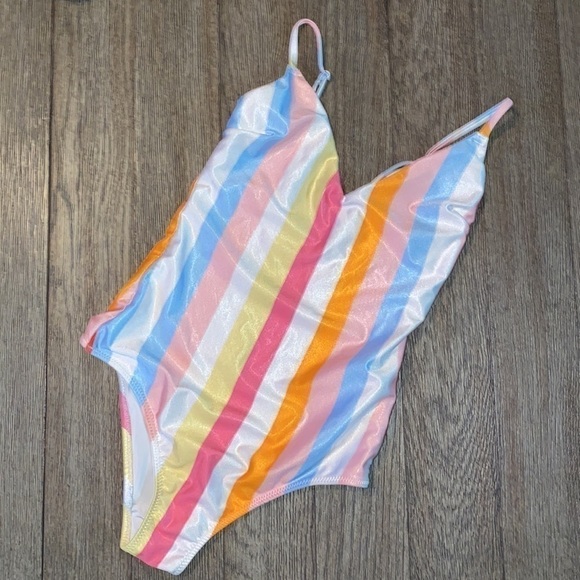 H&M striped one piece swim suit - Picture 1 of 4